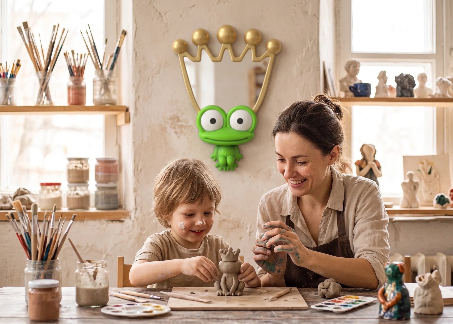 Frog Sculpture Mirror
