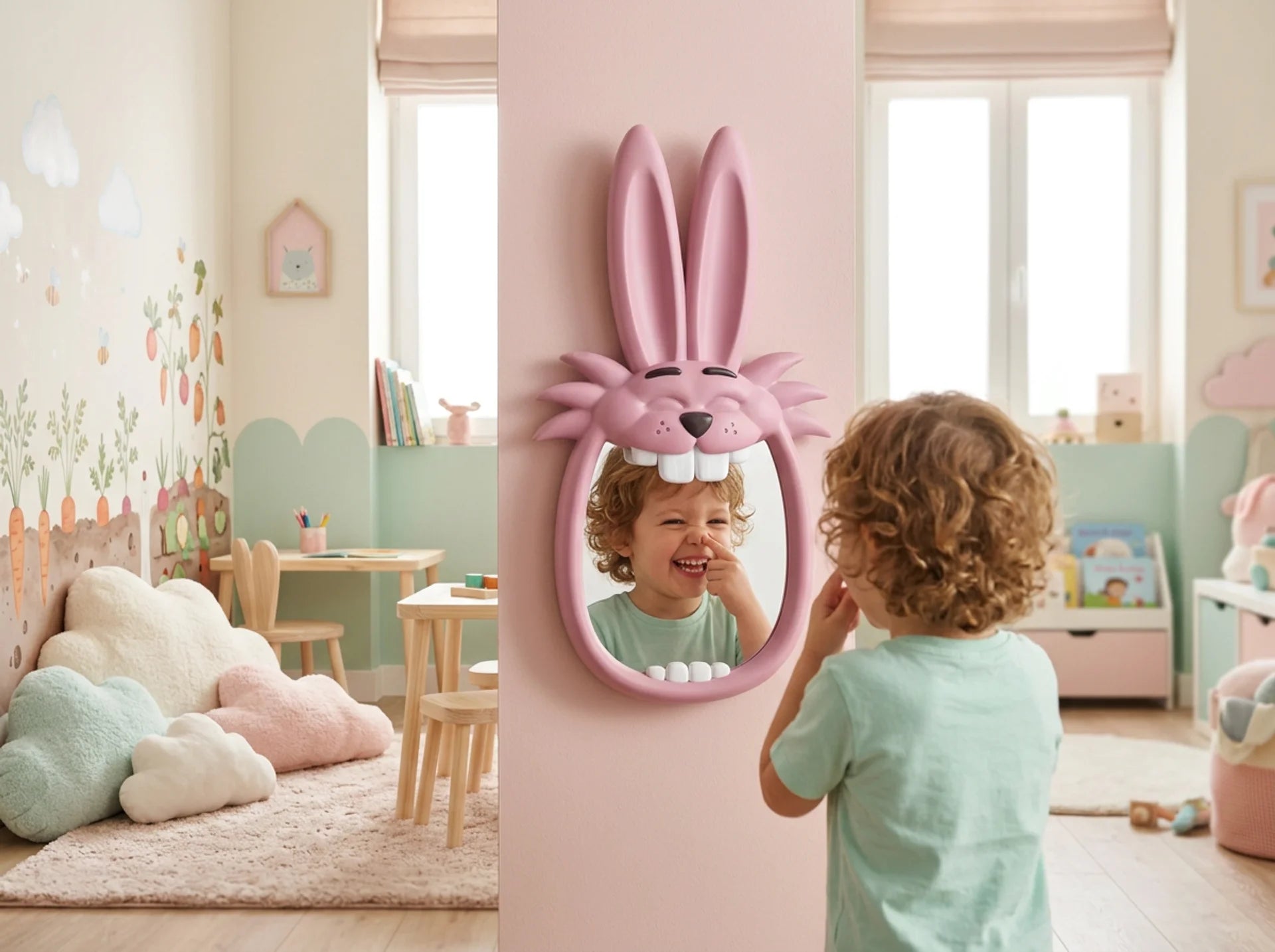 Rabbit Sculpture Mirror