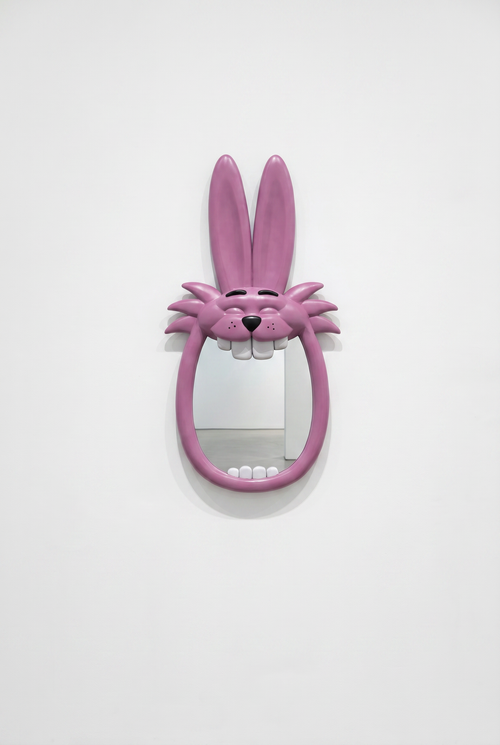 Rabbit Mirror - minimalist gallery wall