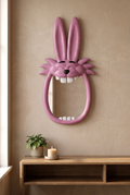 Rabbit Mirror - front view in stylish interior