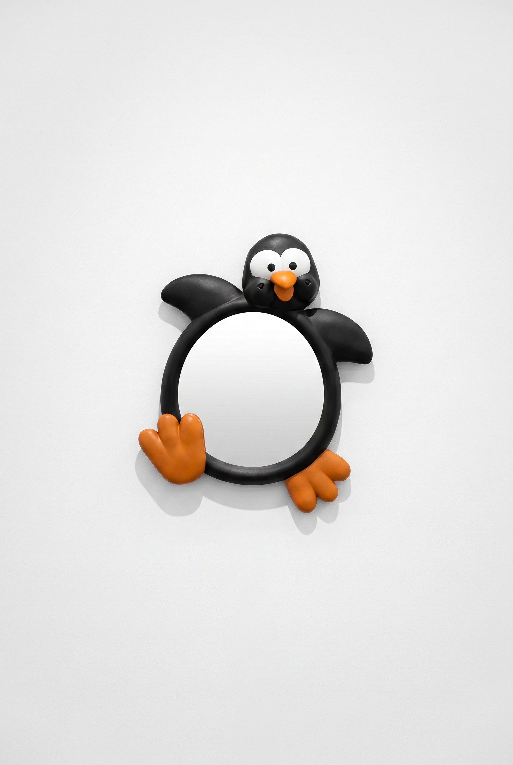 Penguin Mirror - minimalist gallery wall